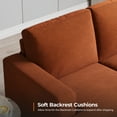 thumbnail image 2 of BLAZANT 89" Sofa Couch, 3 Seater Sofa with Suppleness Armrests, Corduroy Fabric Deep Seat Sofa with Upholstered Cushion& Backrests, Modern Comfy Couch for Living Room Apartment Office, 2 of 11