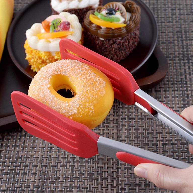 Silicone kitchen cooking tongs