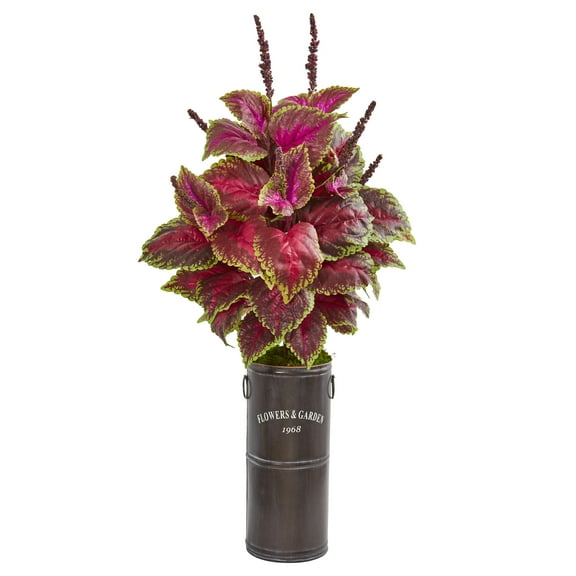 Nearly Natural 37” Coleus Artificial Plant in Decorative Planter