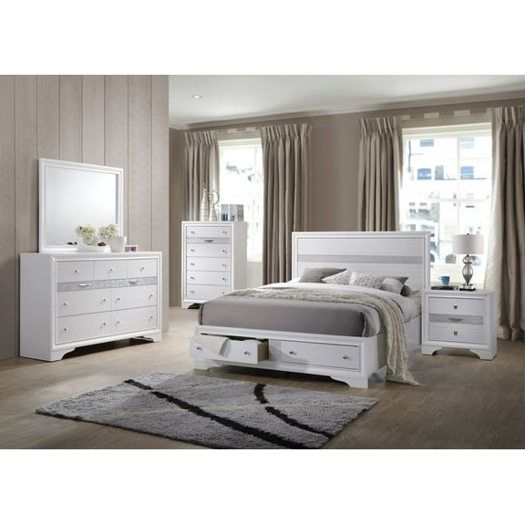 Matrix Traditional 7 Drawer Dresser in White made with Wood On-Site