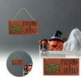 thumbnail image 2 of PEIBang Spooky Halloween Wooden Hanging Sign 5.91x3.15x0.2 in for Front Door Indoor Outdoor Party Decor Yard Home Scary Welcome Decoration, 2 of 9