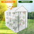 thumbnail image 3 of Edtara Outdoor Walk-In Greenhouse, Roll-Up Door Design With 4 Strong Shelves, Portable Plant Shelter Providing All-Weather Protection for Patio, Backyard and Garden, 3 of 6