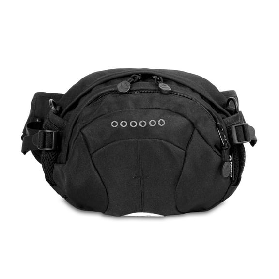 J World Unisex Pony Multi Compartment Waist Bag, Black