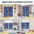 thumbnail image 5 of Vintage Wave Lines Kitchen Curtains Window Panels, Classic Minimalist Striped Navy Blue Insulated Window Treatment Curtain, Grommet Curtains for Bedroom/Living Room/Bathroom, 2 Piece 42"Wx84"L, 5 of 8