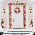 thumbnail image 7 of 6ft Battery Operated Pre-Lit Christmas Garland with 20 LED Lights, Flowers, Balls & Berries for Indoor Outdoor Xmas Decor, 7 of 7
