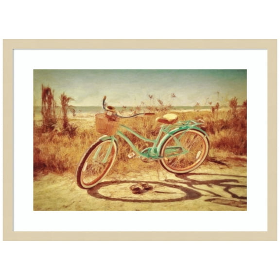 Amanti Art Sanibel Bike Wood Framed Wall Art Print