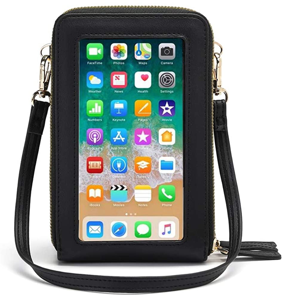 Women Crossbody Phone Purse Touch Screen Bag RFID Blocking Wallet Shoulder Strap