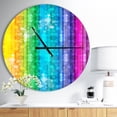 thumbnail image 2 of DesignArt Rainbow Effects Illustration Large Wall Clock, 2 of 2