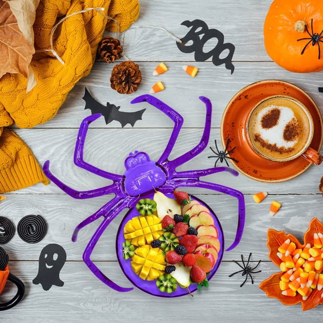 CRCMURE Fruit Plate Halloween Fruit Candy Dish Plastic Fruit Plate Multifunctional Fruit Candy Dish Suitable For Candy Fruit Snacks