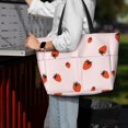 thumbnail image 4 of Wukai Strawberry Print Zipper Bag,large Beach Tote Bag,Waterproof Sandproof Bag,Grocery and Picnic Tote Travel Bag, 4 of 5