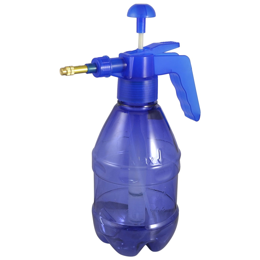 Home Adjustable Nozzle Water Spray Bottle Pressure Sprayer Clear Blue