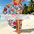 thumbnail image 3 of Women Sarong Swimsuit Coverups Chiffon Long Bikini Wrap Dress Sheer Beach Towel Shawl Bathing Suit Cover Up (Free Size, Red), 3 of 5