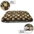 thumbnail image 3 of Safari Pet Bed, Jeans Denim Patchwork in Safari Style Wilderness Design Art Print, Chew Resistant Pad for Dogs and Cats Cushion with Removable Cover, 24" x 39", Brown and Black, by Ambesonne, 3 of 4
