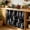 Black White, variant on Cabinet Curtains 10"W x 11"L, Halloween Sink Skirt for Bathroom Kitchen Self Adhesive, Funny Skeleton Spooky Scary Skull Black Desk Privacy Short Curtain for Shelves Closet Table Storage
