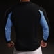 thumbnail image 4 of pstuiky camisas de manga larga para hombre, Camiseta de ejercicio Splice Colorr para hombre, ajustada, de alta resiliencia, con cuello redondo y manga larga camisetas de hombre s, 4 of 5