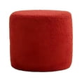 thumbnail image 3 of XIBUFE 2026 New Round Ottoman Foot Rest Stool Footstool Bench Seat Chair Small Cylinder Stool Sofa Tea Stool for Office,Bedroom,Nursery,Apartment Red, 3 of 5