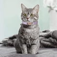 thumbnail image 6 of Minzimin 4 Pcs Rhinestone Cat Collar Heart Bling Breakaway Girl Cat Soft Velvet Fancy Adjustable Safety Kitten Collar with Bell for Kitty(Pink, Purple), 6 of 7