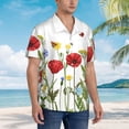 thumbnail image 3 of Balery Wild Herbs Camisas hawaianas de manga corta para hombre, camisas playeras de corte holgado, camisas de vacaciones con botones,X-Large, 3 of 7