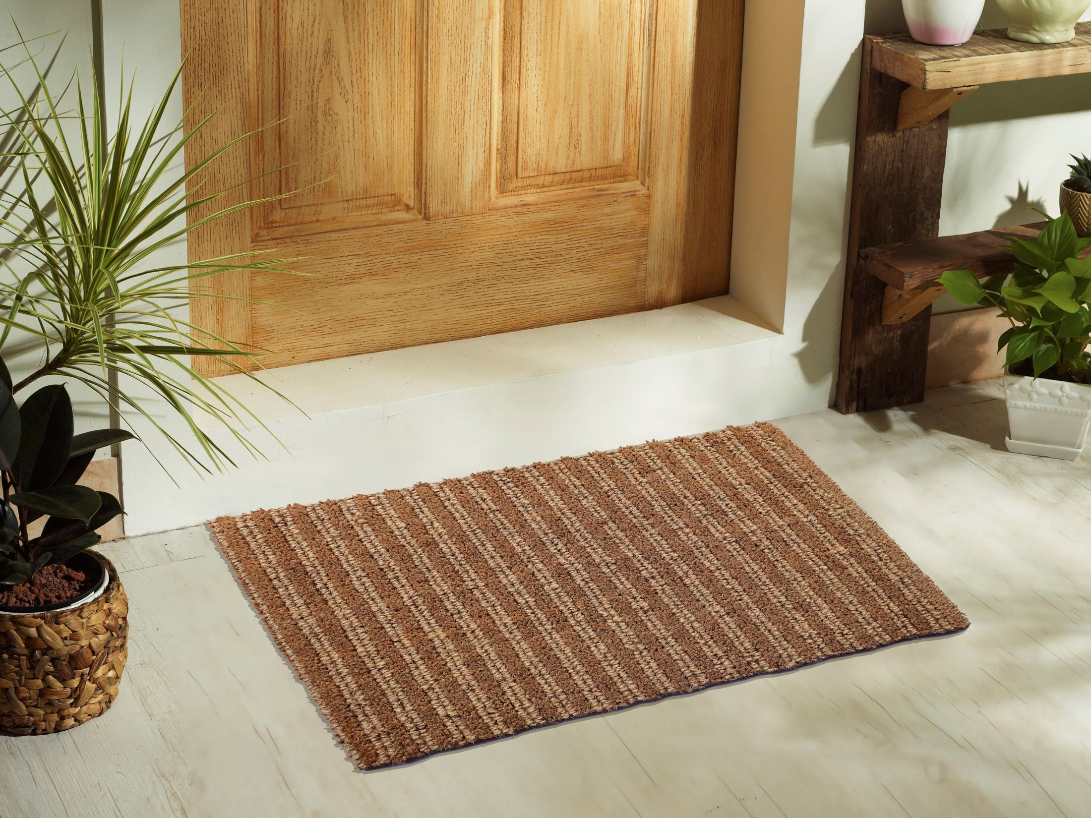 Mainstays 18x30 Coir Doormat for Indoor Outdoor Use Textured
