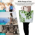 thumbnail image 4 of Yiaed Watercolor Green Leaves Print Handbag for Women Tote Purse Shoulder Bag Large Fashion Hobo Purse Handbag Shopping Tote, 4 of 5