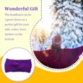 thumbnail image 3 of Diadema de ganchillo Sonducket estilo simple Flexible transpirable Morado oscuro, 3 of 6