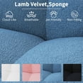 thumbnail image 4 of Sdorens Cloud Sofa Oversized Curved Couch,Lazy Sofa Round Floor Sofas,Cloud Memory Foam Couches for Living Room,Apartment,Small Spaces(No Assembly,Blue), 4 of 16