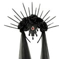 thumbnail image 2 of Diadema de Halloween, tocado de corona, tocado de novia para mujer, tocado, accesorios para el cabello, diadema para vestir, Cosplay de vacaciones Fernando Tocados de estilo gótico, 2 of 7