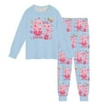 thumbnail image 4 of Tiweut Outfits for Kid Unisex 67 Doodle Print Pajama 2Pcs Sleepwear Tops and Pant Suit Set, 4 of 4