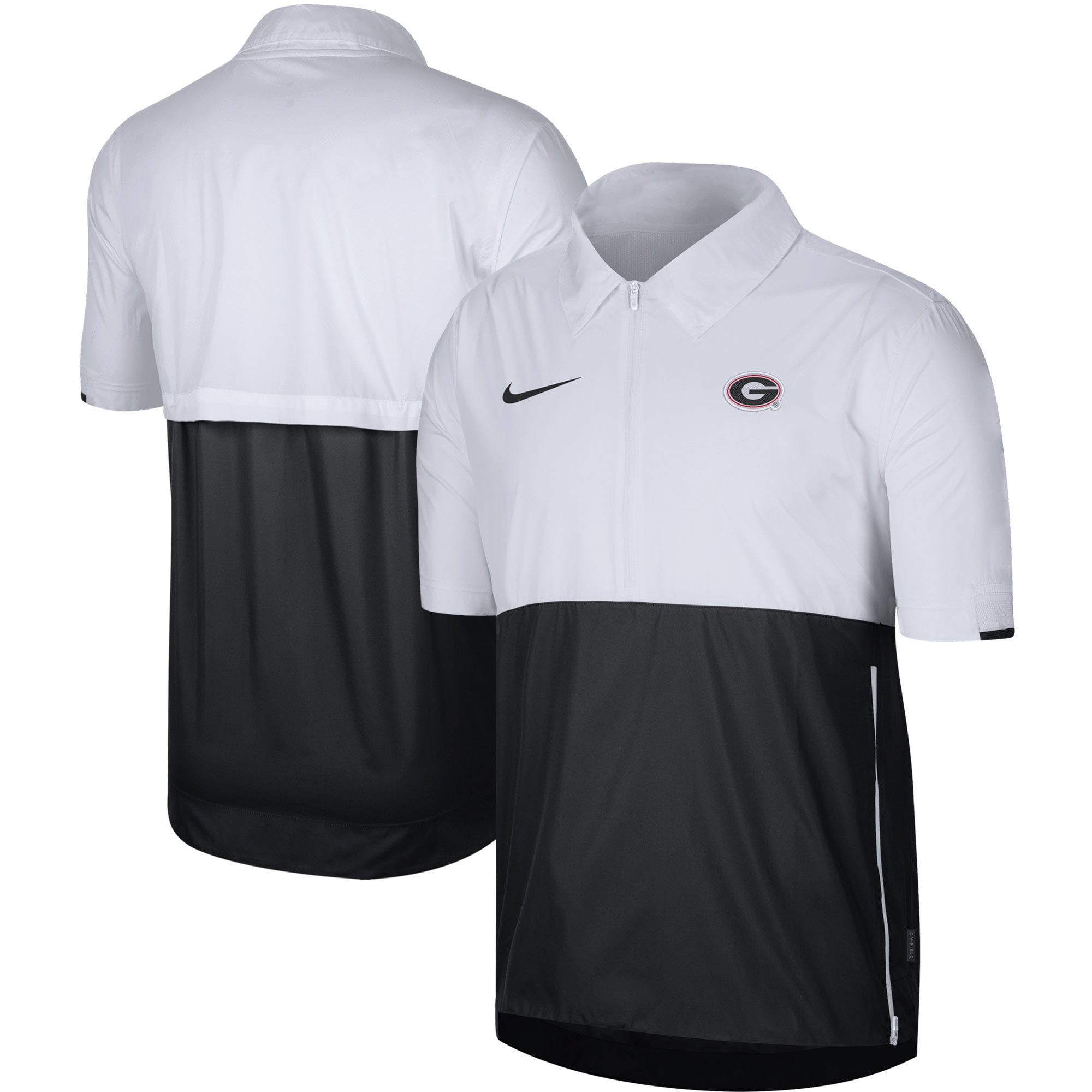 Bulldogs Nike Coaches HalfZip Pullover Jacket White
