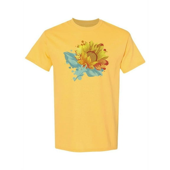Yellow Sunflower T-Shirt Women -SPIdeals Designs, Female 4X-Large