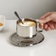thumbnail image 5 of Taza De Té Latte Cappuccino, Resistente Al óxido, Duradera, De Doble Pared, Con Aislamiento, Juego De Tazas De Café Con Cuchara, Platillo Para El Hogar, 5 of 8