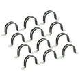 thumbnail image 1 of Unique Bargains 22Pack 2-1/4' Cable Clamp U Shape Stainless Steel Rubber Cushioned Pipe Strap, 1 of 5