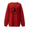 thumbnail image 3 of Gibobby Sudadera oversize mujer Sudadera suelta casual de manga larga con cuello redondo para mujer blusa grande de manga larga(Rojo,XG), 3 of 4