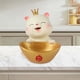 thumbnail image 2 of Estatua de gato con forma de cuenco Yuanbao, adorno artístico para regalo de cumpleaños, cafetería y boda. Oro, 2 of 9
