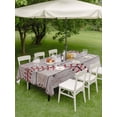 thumbnail image 5 of 52x70 Inch Outdoor Tablecloth with Umbrella Hole Zipper Rectangle Baseball Rectangular Tablecloths Outside Waterproof Vintage Wooden Shabby Art Patio Table Cloth Cover for Picnic Party, 5 of 8