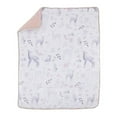 thumbnail image 6 of NoJo Watercolor Deer 4 Piece Nursery Crib Bedding Set, Pink/Grey/White/Blue, 6 of 6