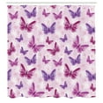 thumbnail image 2 of Ambesonne Hippie Shower Curtain, Butterflies Colors, 69"Wx70"L, Pink Purple, 2 of 4