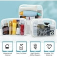 thumbnail image 6 of Lsupdaol 6 Pack Clear Makeup Bags 7 x 5 PVC Cosmetic Bag Plastic Zippered Pouches Portable Toiletry for Women Men Travel Vacation Bathroom Organizing(Clear Color, White Border), 6 of 8