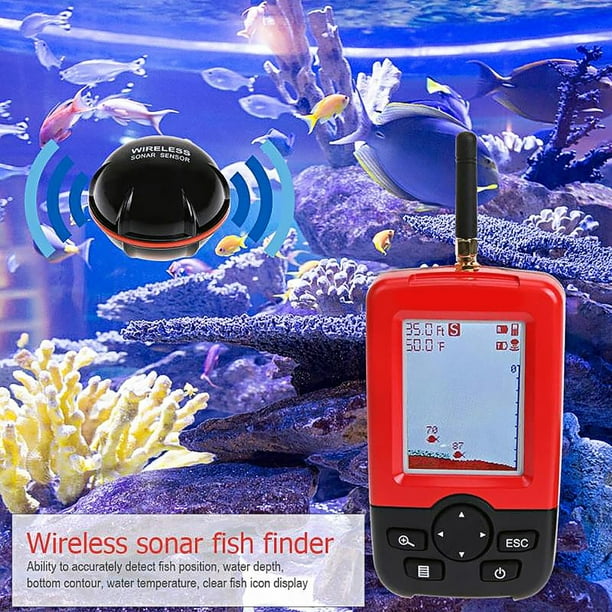 Youthink Fish Finder Fish Sensor Fish Sonar Underwater Fish Sounder Fish Finder 2-148ft Depth Fish Finder With 100m Wireless Sonar Sensor Fish Detect