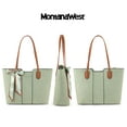 thumbnail image 3 of Bolso de mano Montana West Green de piel sintética para mujer, 3 of 6