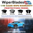 thumbnail image 2 of 2024 Subaru Solterra Beam Wiper Blades Wipers w/1yr Warranty (Set of 2) (WiperBladesUSA), 2 of 5