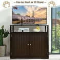 thumbnail image 6 of Gymax Wooden Cat Litter Box Enclosure Hidden Cat Washroom w/ Storage Layer Brown, 6 of 10