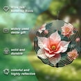 thumbnail image 3 of Stylish Metal Hanging Wind Spinners & Chimes - Intricate Floral Design with Pink & White Petals Perfect for Yard & Garden Decor, 3 of 3