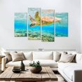 thumbnail image 3 of Elephant Stock Turtle Dive Wall Art - Horizontal Multi Panel Canvas - Living Room Wall Decor - Animal Multi Panel - Yellow And Green Decor - 84" x 54", 3 of 8