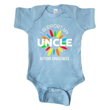 

Inktastic I Support My Uncle Autism Awareness Gift Baby Boy or Baby Girl Bodysuit