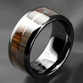 thumbnail image 5 of Tungsten Rings for Men Wedding Bands for Him 8mm Black Wood Arrow, 5 of 6