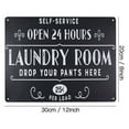 thumbnail image 2 of Vikakiooze Laundry Decor for Laundry Room Open 24 Hours Laundry Room Wall Decor Metal Sign, 2 of 2