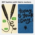 thumbnail image 2 of ARTISTRO 2 Black Dual-Tip Fabric Markers - Fabric Decorating Kit - Permanent for Clothes - Acrylic Paint Pens for Sneakers, Bags, Shoes, Textile, Canvas, Sewing, Craft, DIY - Brush and Fine Tip, 2 of 7
