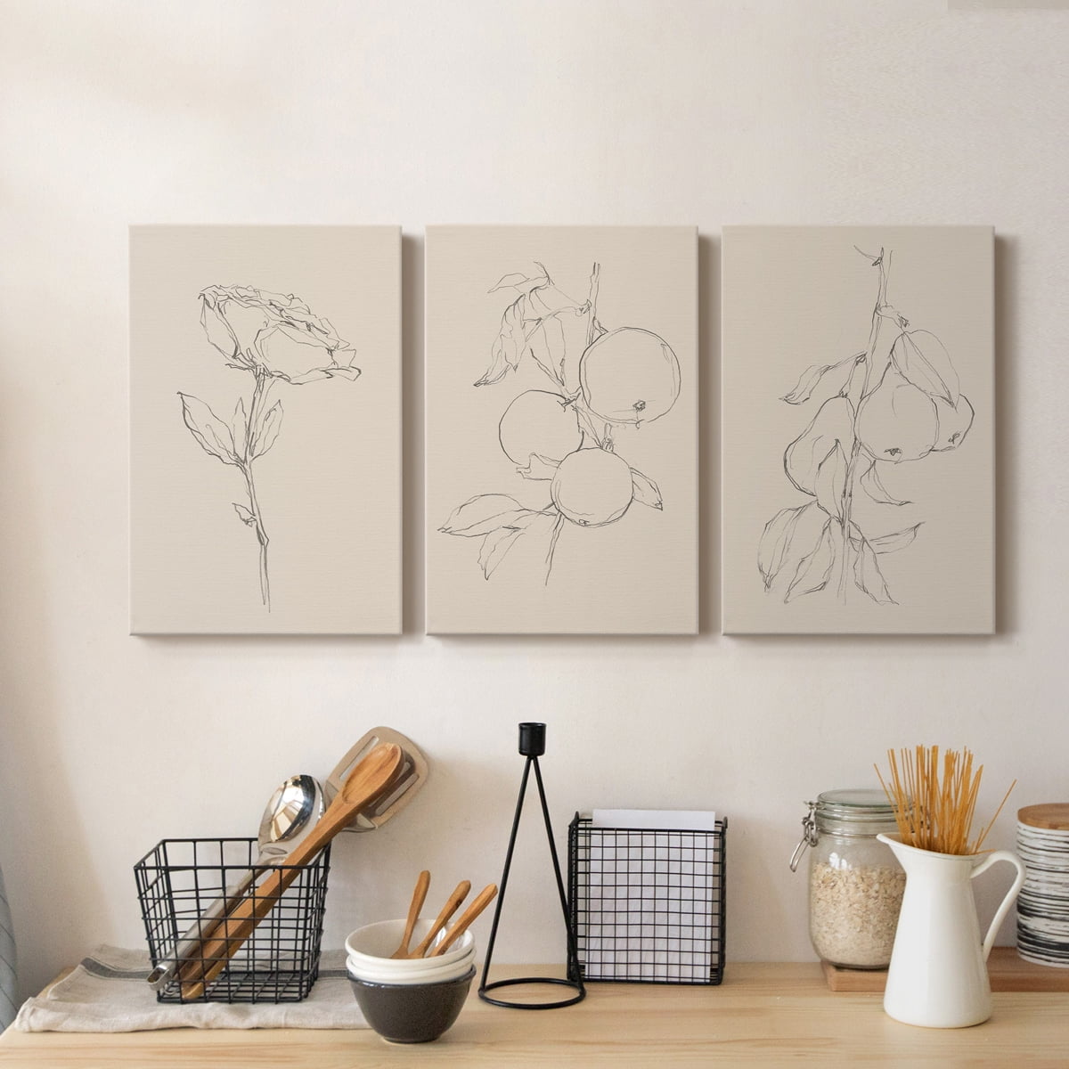 Floral Contour Study IV Premium Gallery Wrapped Canvas - Ready to Hang - 12 x 18 Each