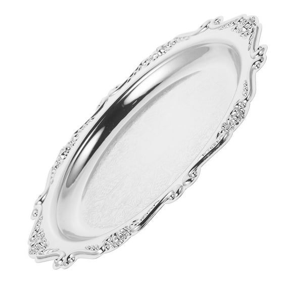 FESTFENDS 1Pack Silver Tray For Desserts And Appetizers In A Classic Style
